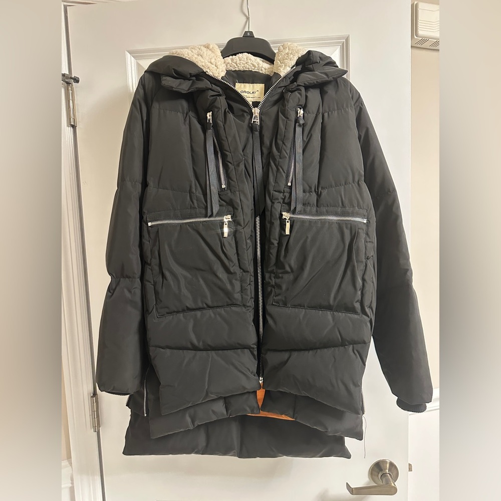 Women's Black Orolay Jacket with Hood